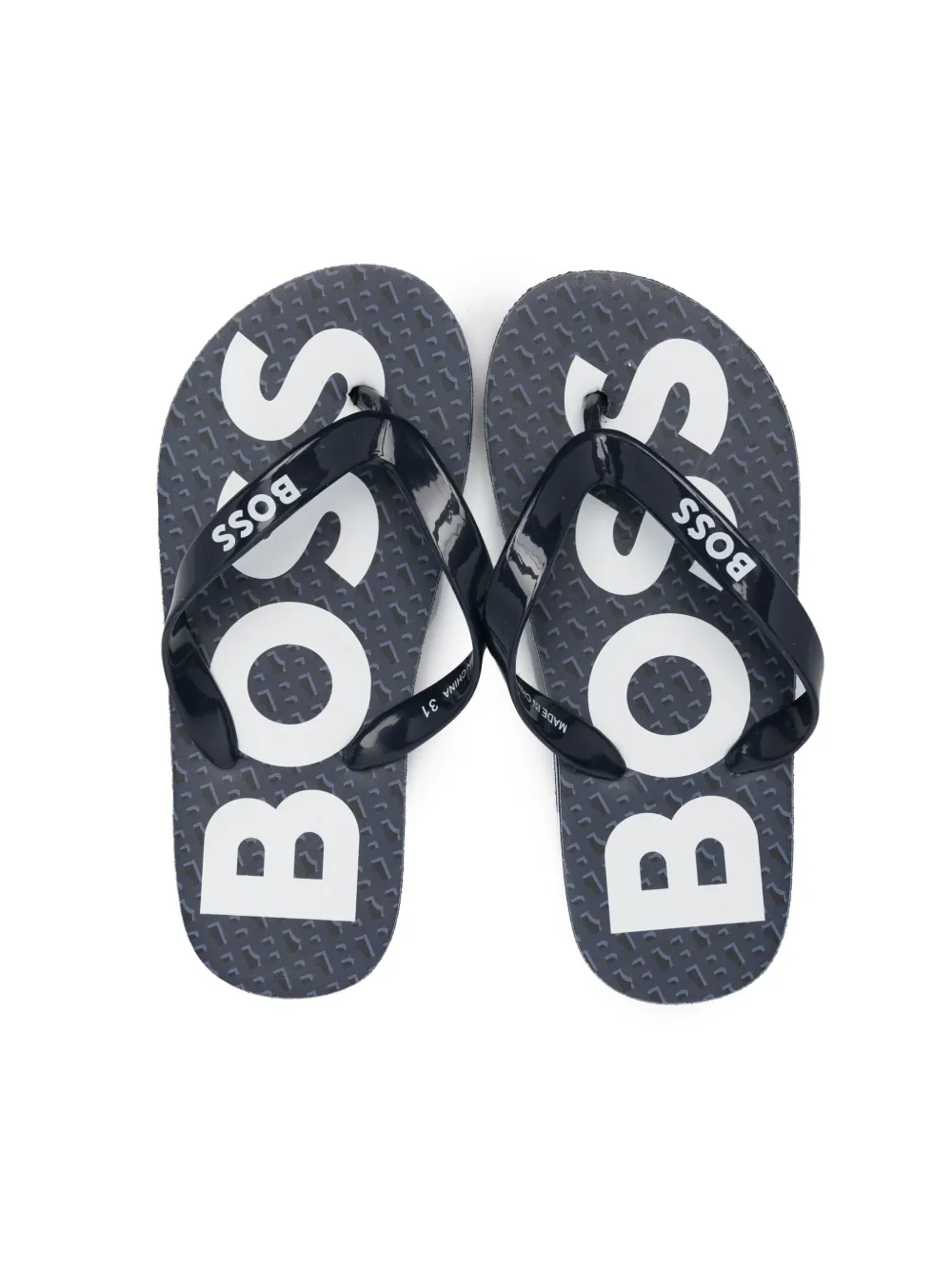 Bosswear Logo-print Flip Flops In 蓝色
