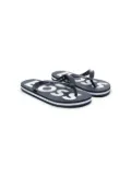 BOSS Kidswear logo-print flip flops - Blue