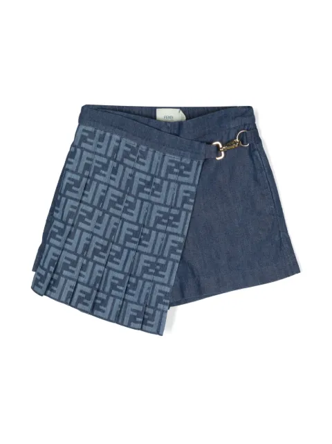 Fendi Kids FF-motif denim shorts