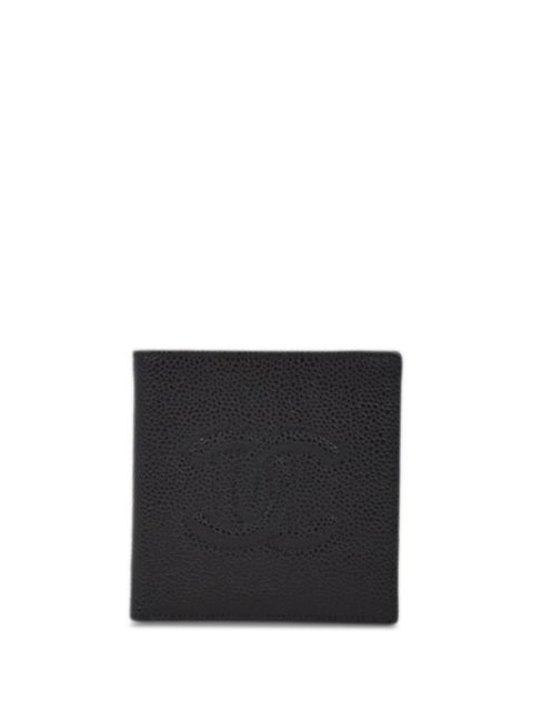 HOT SALE CHANEL 2000 CC stitch bi-fold wallet Women