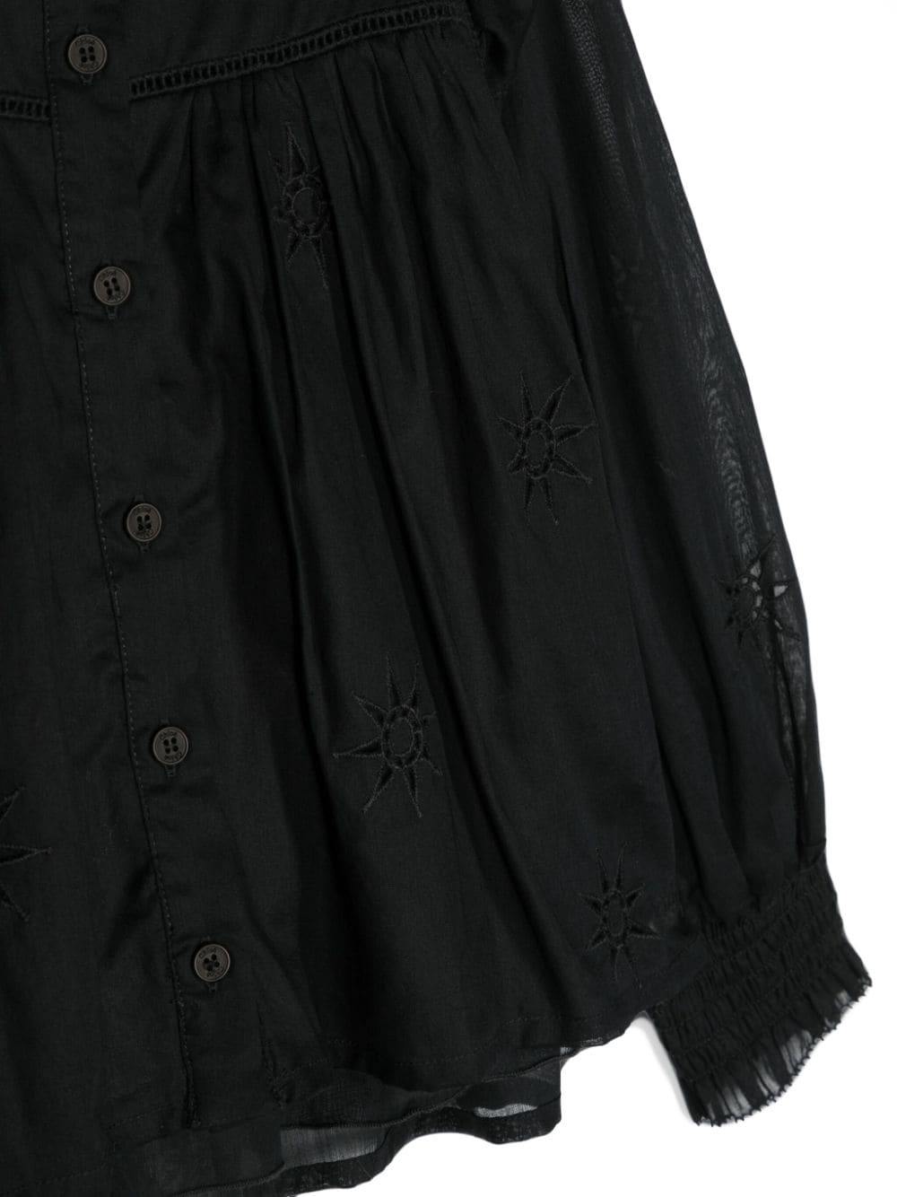 Shop Chloé Broderie-anglaise Cotton Shirt In Black