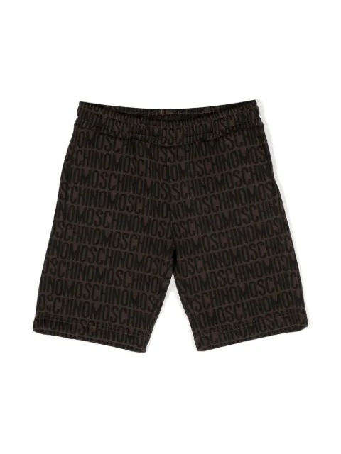 Moschino Kids monogram-print track shorts
