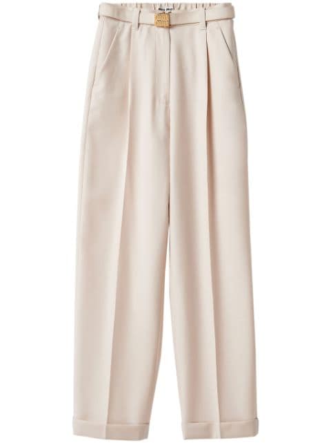 Miu Miu belted wool trousers