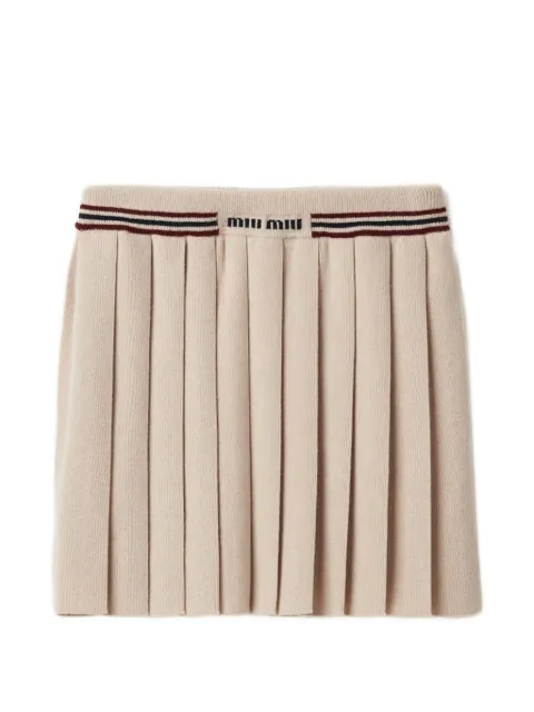 Miu Miu falda corta con diseño tejido