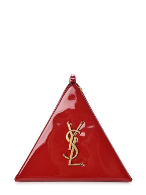Saint Laurent Pre-Owned Pyramid patent leather clutch bag