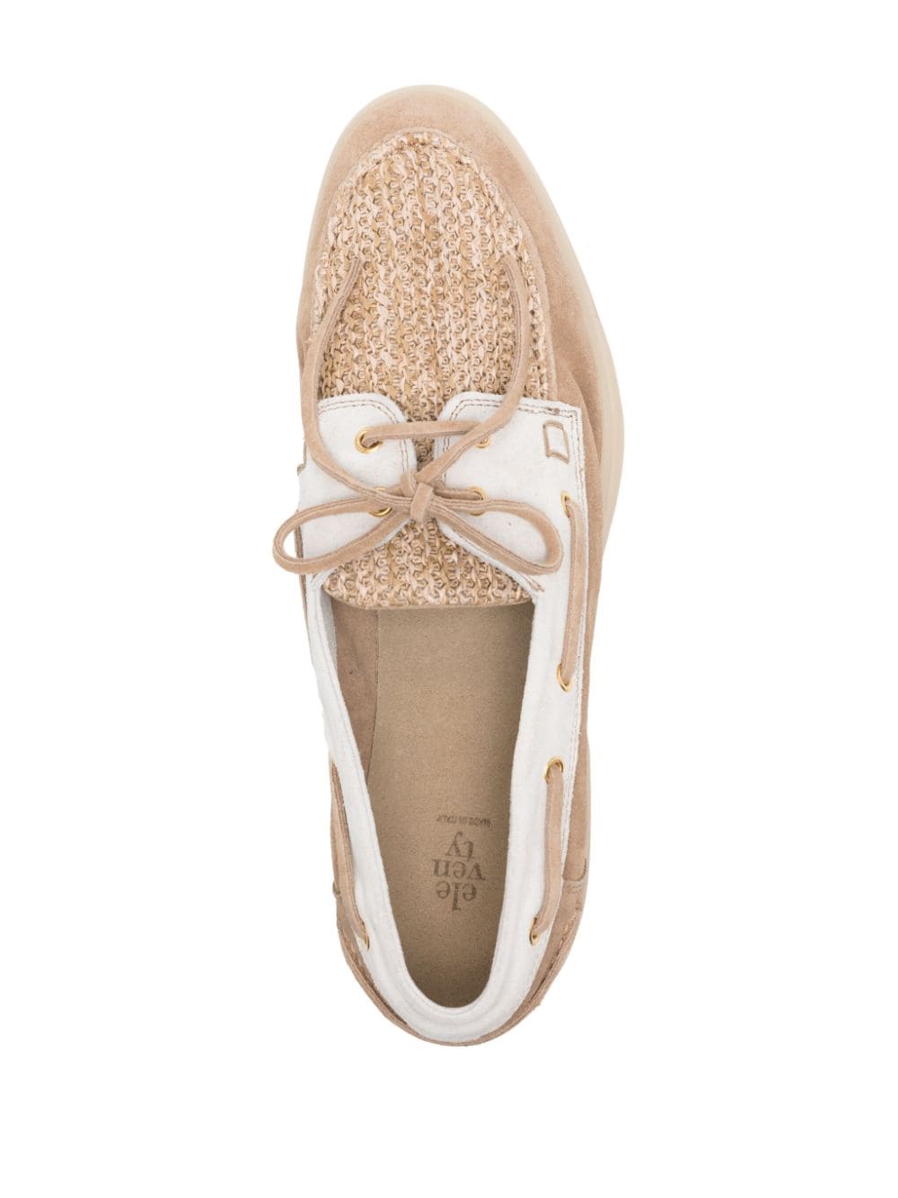 Shop Eleventy Woven-panel Boat Shoes In Neutrals