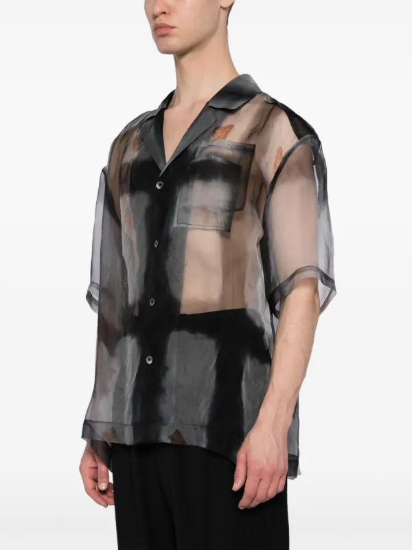 Feng Chen Wang セミシアーシャツ | ブラック | FARFETCH JP
