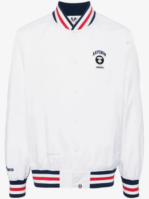 AAPE BY *A BATHING APE® stripe-trim bomber jacket