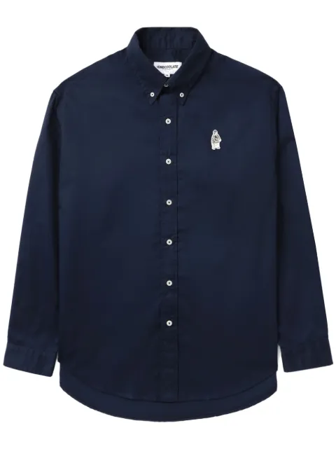 CHOCOOLATE patch-detail cotton shirt