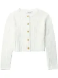 b+ab pointelle-knit cardigan - White