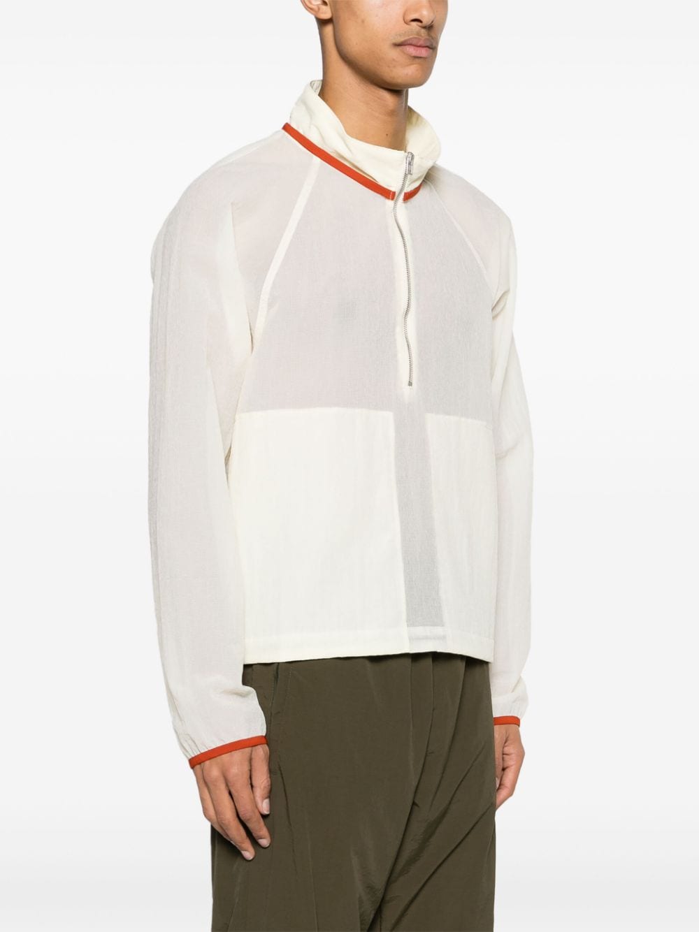 Shop Ranra Hlaupa Half-zip Sweatshirt In Neutrals