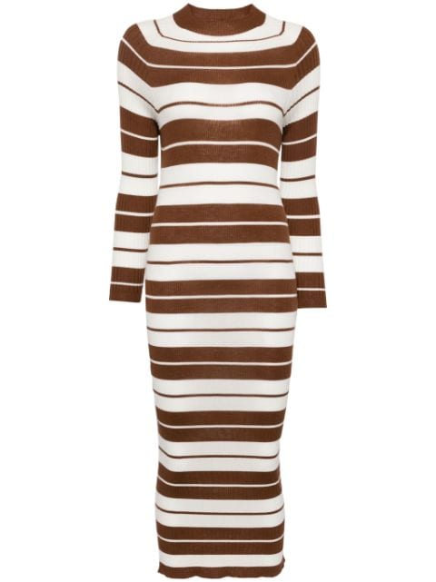 MERYLL ROGGE striped long-sleeve dress