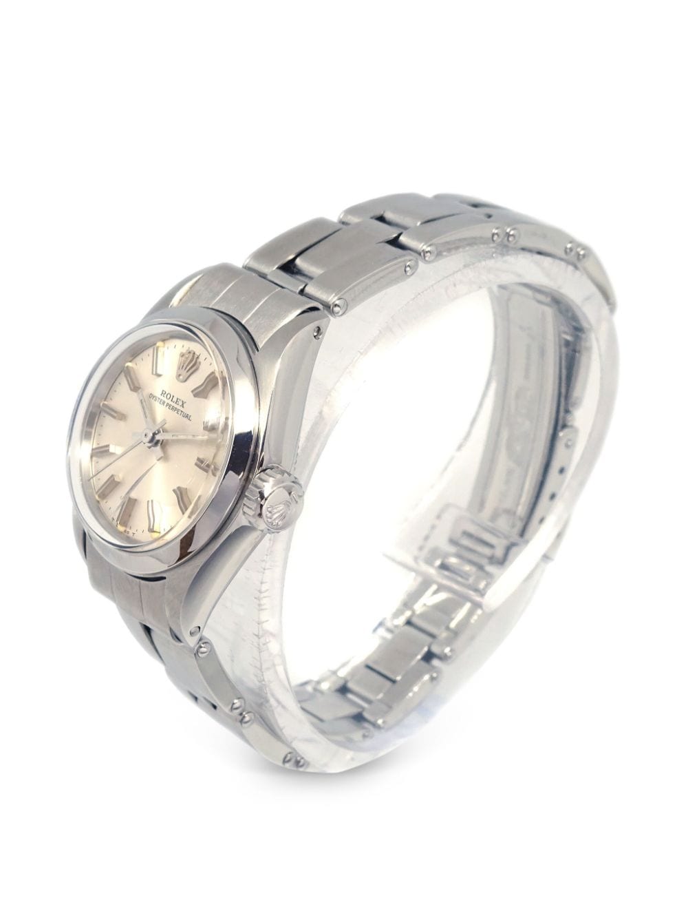 Pre-owned Rolex 1968  Oyster Perpetual 24mm In Silver