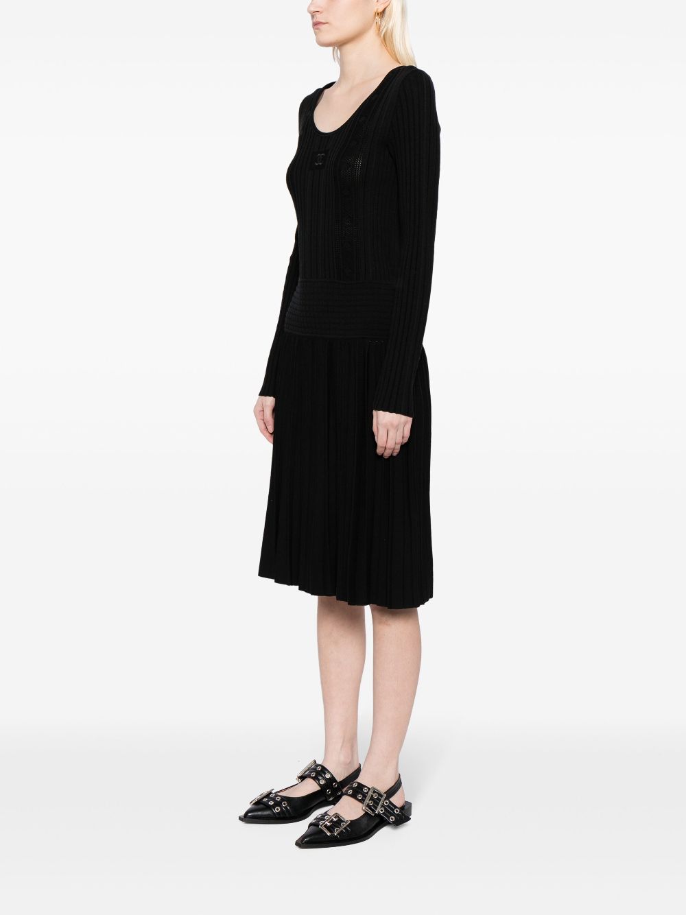 CHANEL 2005 CC ribbed-knit dress Women