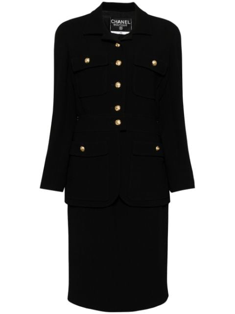 CHANEL Pre-Owned single-breasted wool skirt suit