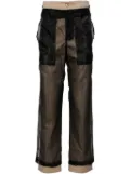 Feng Chen Wang reversible layered trousers - Black