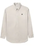 CHOCOOLATE patch-detail cotton shirt - Neutrals