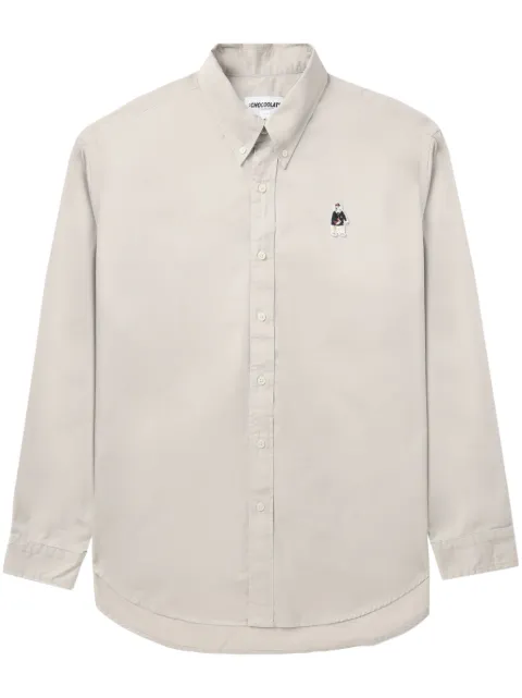 CHOCOOLATE patch-detail cotton shirt
