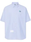 AAPE BY *A BATHING APE® logo-appliqué cotton shirt - Blue