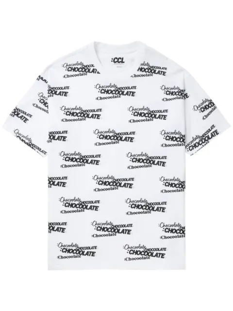 CHOCOOLATE logo-print cotton T-shirt