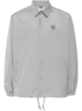 AAPE BY *A BATHING APE® logo-appliqué shirt jacket - Grey