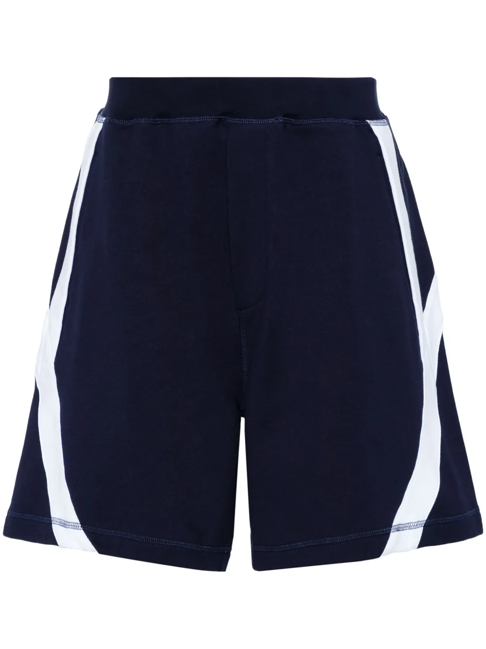 Shop Dsquared2 Contrasting-trim Track Shorts In Blue