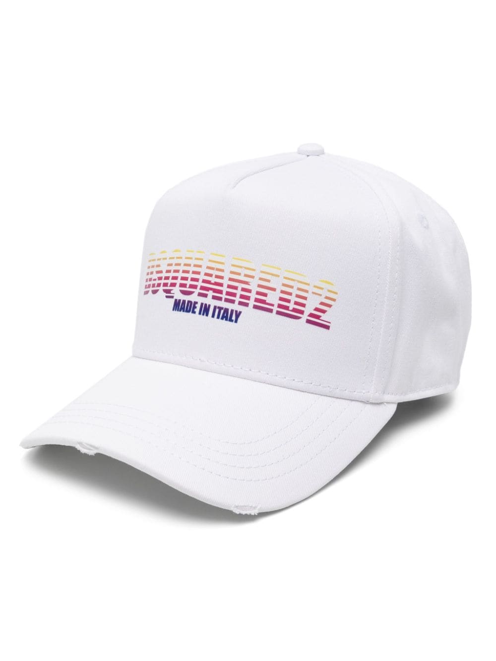 Dsquared2 Logo-print Cotton Baseball Cap In Weiss