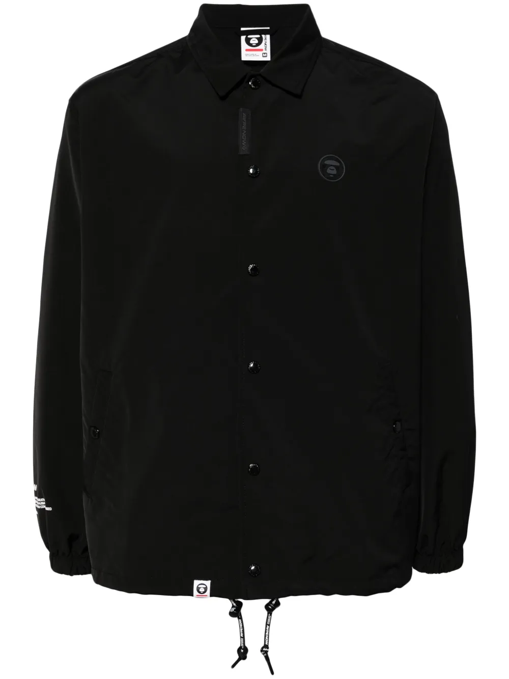 Aape By A Bathing Ape Logo-appliqué Shirt Jacket In Black