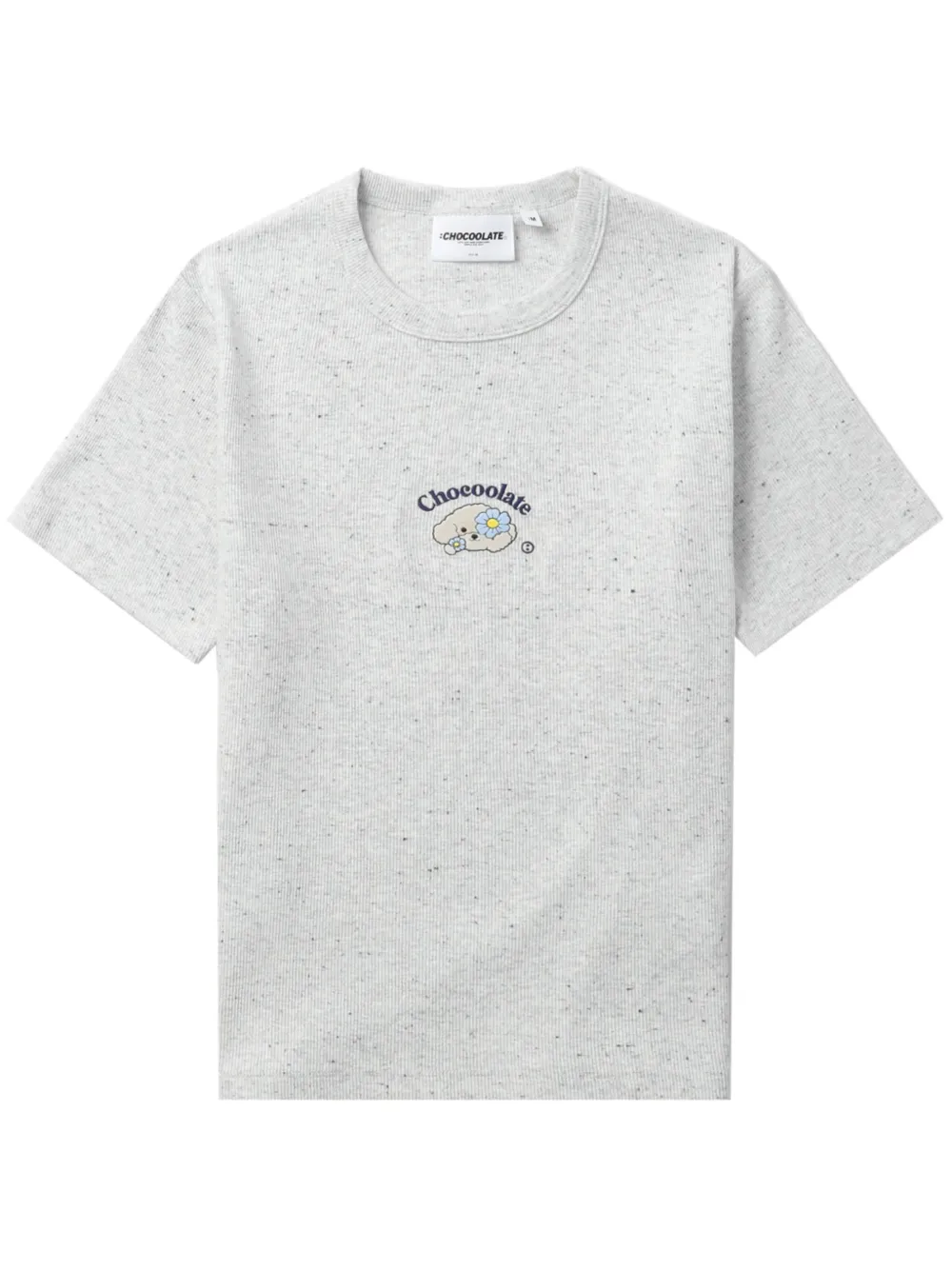 Chocoolate Graphic-print Stretch-cotton T-shirt In Grey