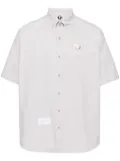 AAPE BY *A BATHING APE® logo-appliqué cotton shirt - Neutrals