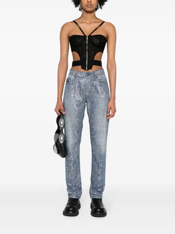 VERSACE JEANS COUTURE ファー付き S グレー