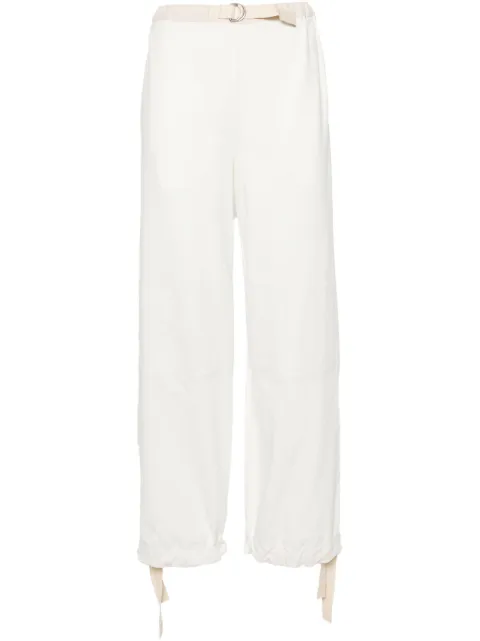Jil Sander belted cotton trousers