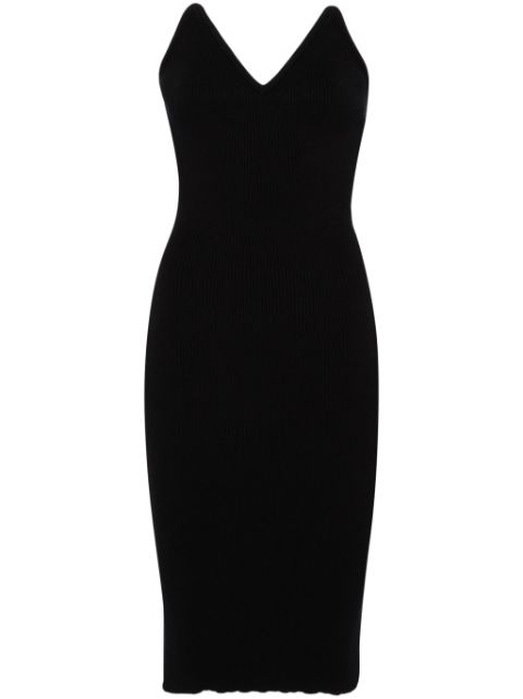 Coperni ribbed-knit bustier dress