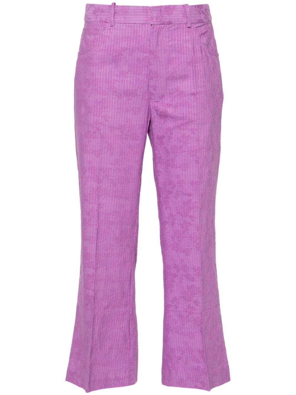 Shop Rodebjer Miso Striped Trousers In Purple