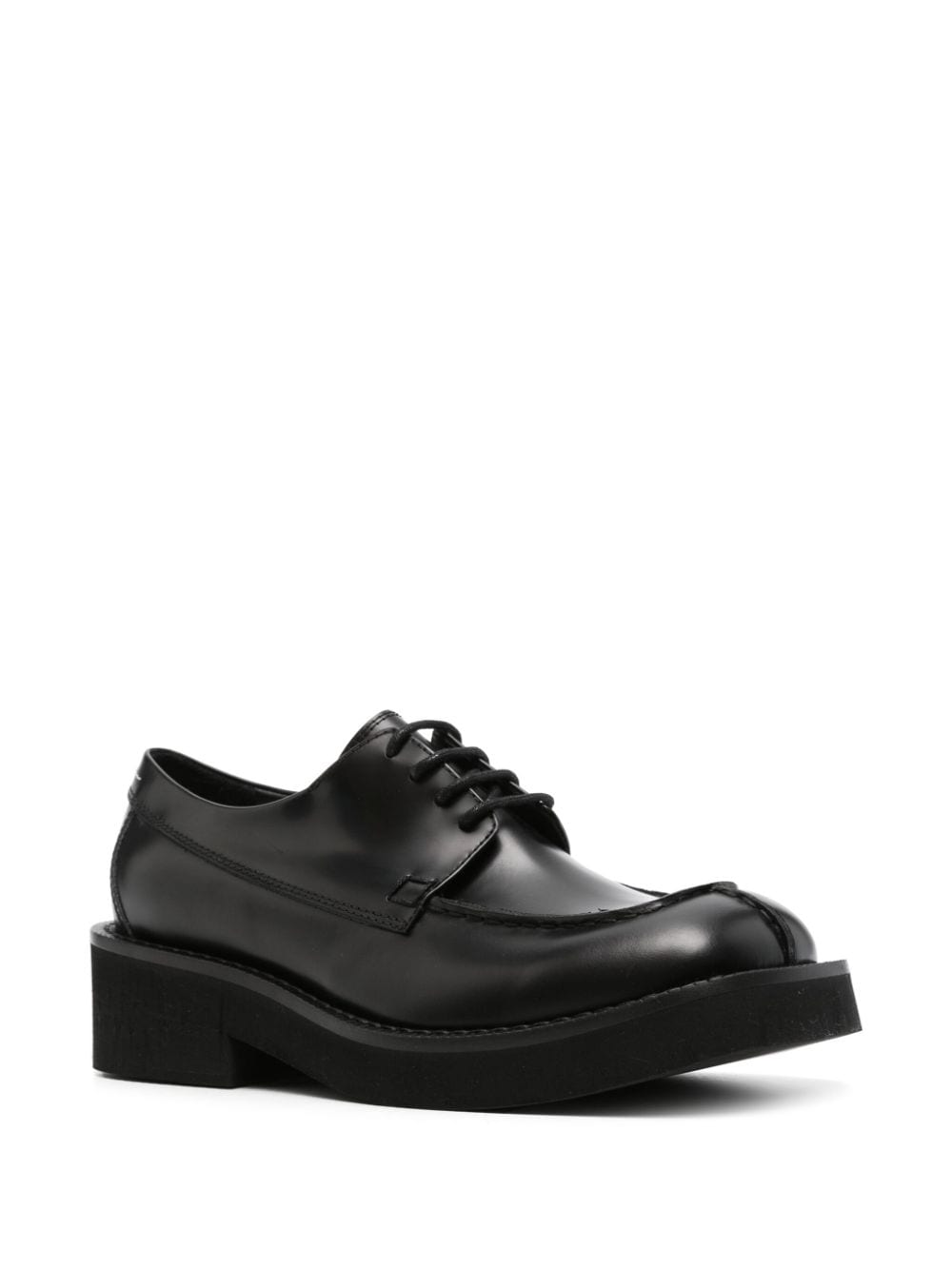 Shop Mm6 Maison Margiela 50mm Leather Derby Shoes In Black