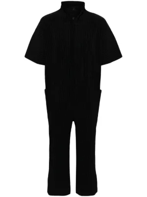 Homme Plissé Issey Miyake Pleats Bottoms zip-up Jumpsuit - Farfetch