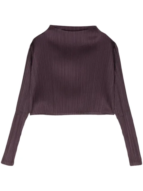 Pleats Please Issey Miyake January pleated cropped top 