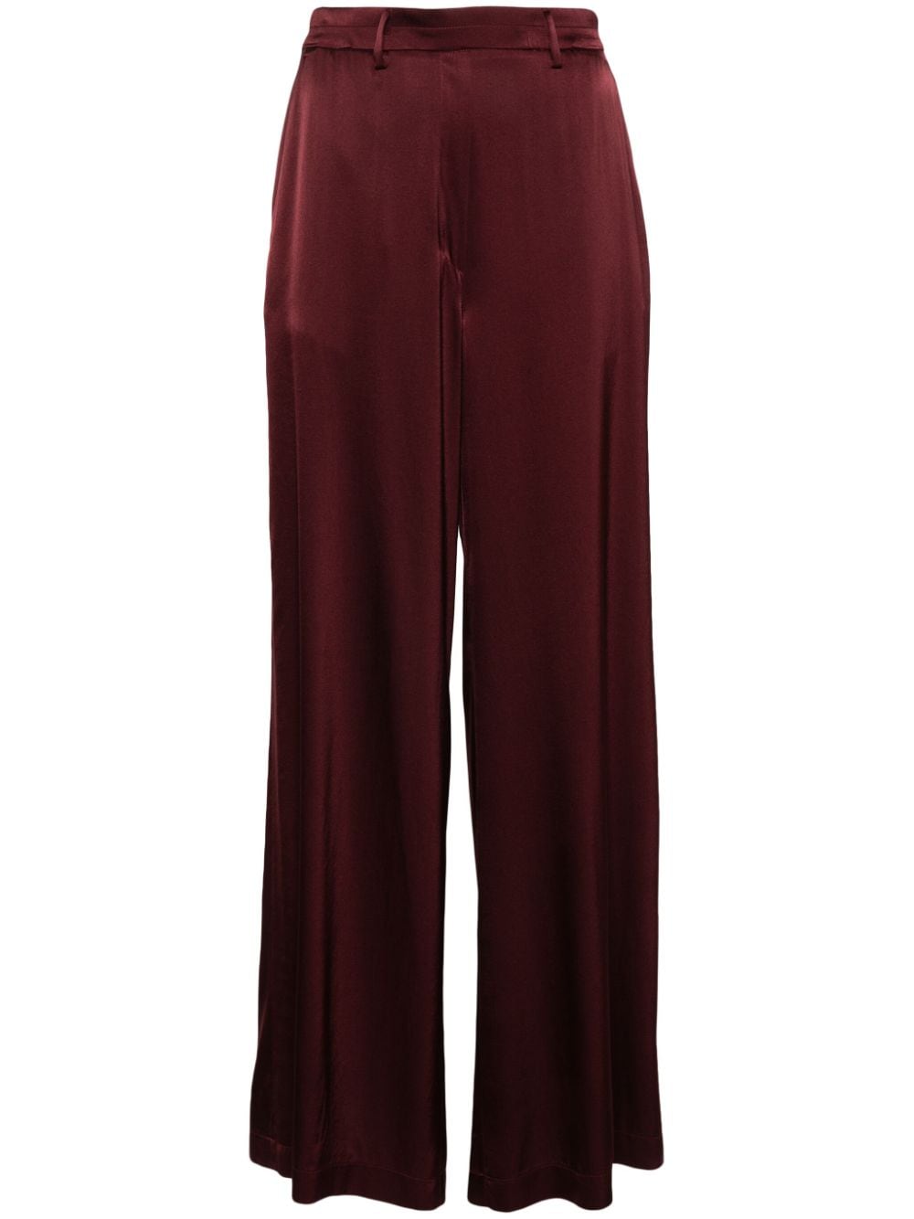 Forte Forte Fluid Wide-leg Trousers In Red