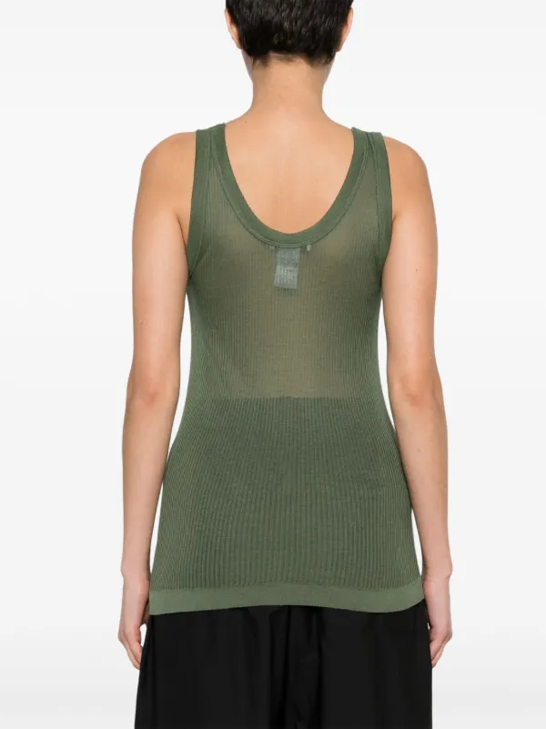LEMAIRE semi-sheer Tank Top | Green | FARFETCH
