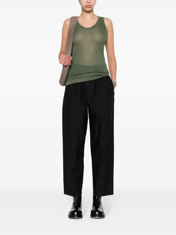 LEMAIRE semi-sheer Tank Top | Green | FARFETCH