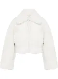 Halfboy cropped shearling jacket - White