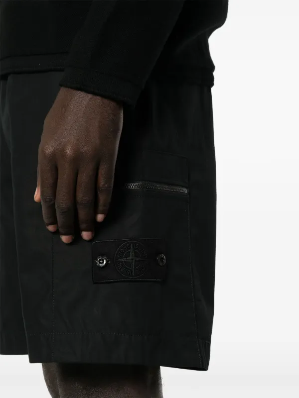 Stone Island Ghost コンパスモチーフ ショートパンツ | ブラック