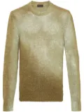 Roberto Collina chevron-knit crew-neck jumper - Green
