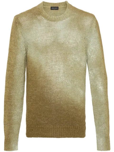 Roberto Collina chevron-knit crew-neck jumper