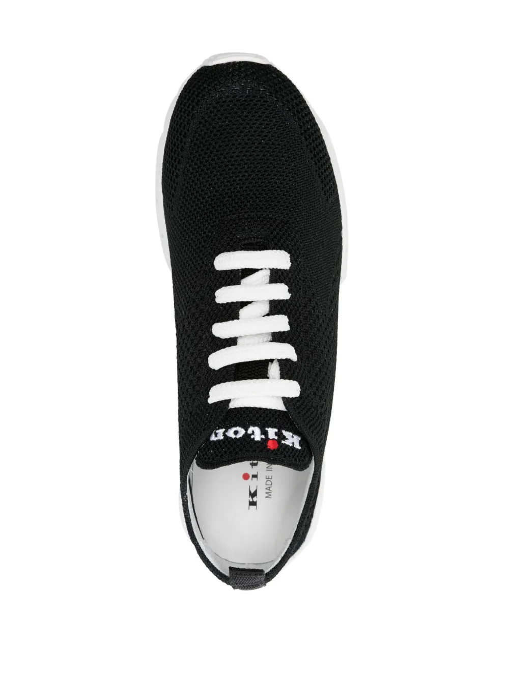 Kiton Geweven pet met geborduurd logo Zwart