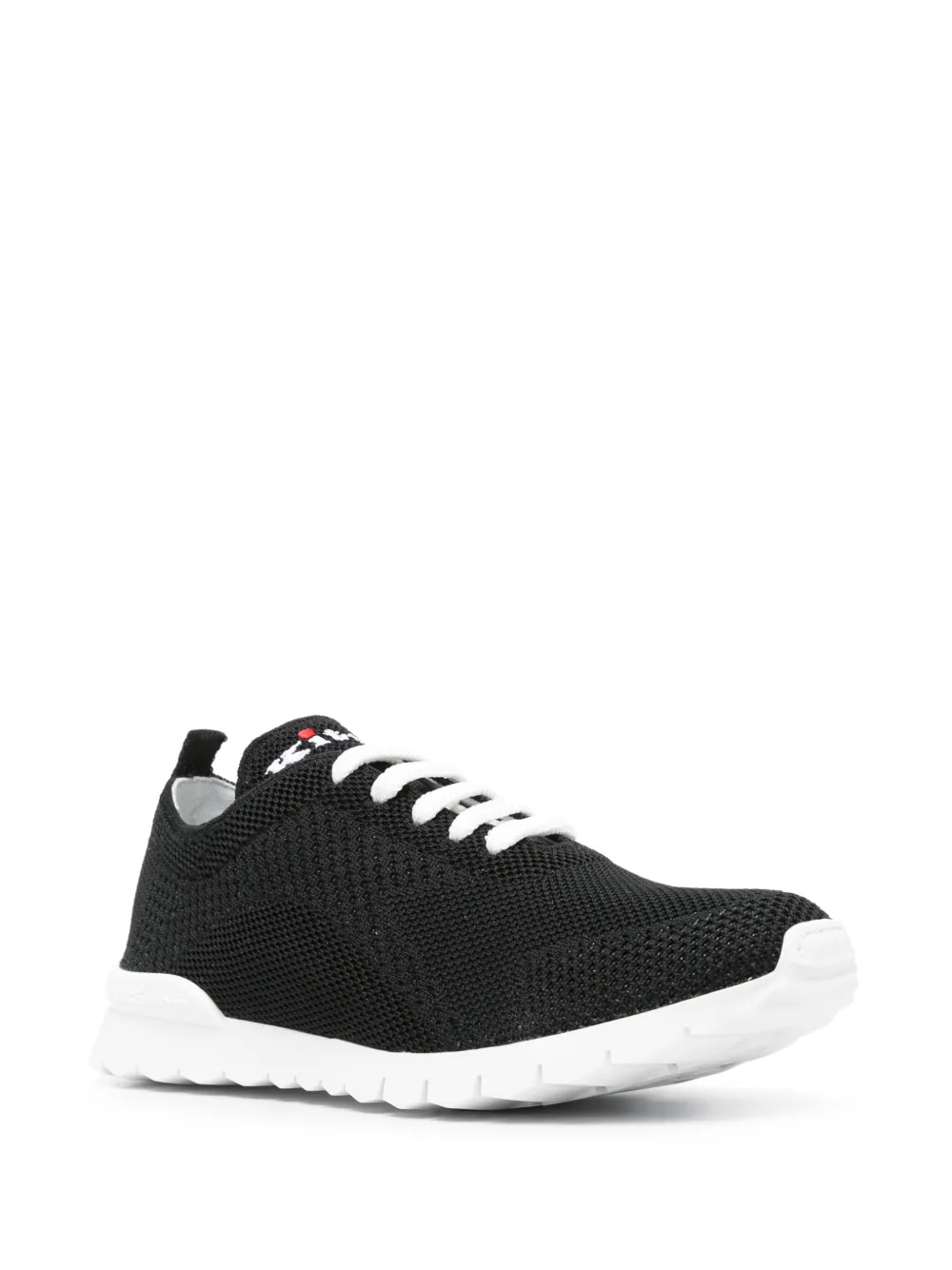 Kiton Geweven pet met geborduurd logo Zwart