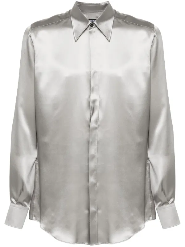 dolce gabbana dress shirts Stretch cotton Gold-fit shirt in Black for Men