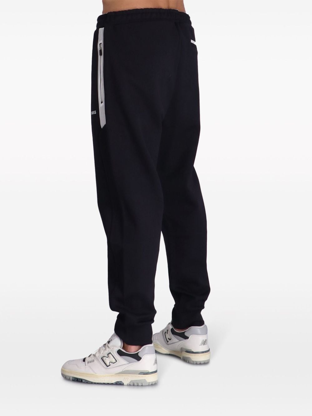 Shop Hugo Boss Logo-print Track Pants In Blue