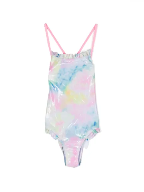 Billieblush traje de baño de lamé con volantes