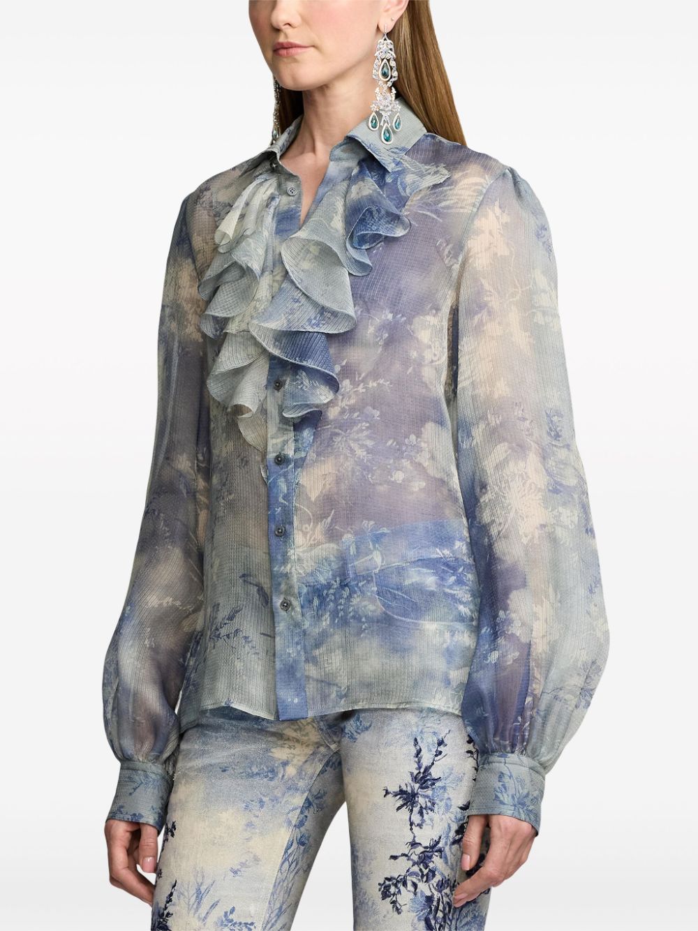 Ralph Lauren Collection Dylon zijden blouse Blauw